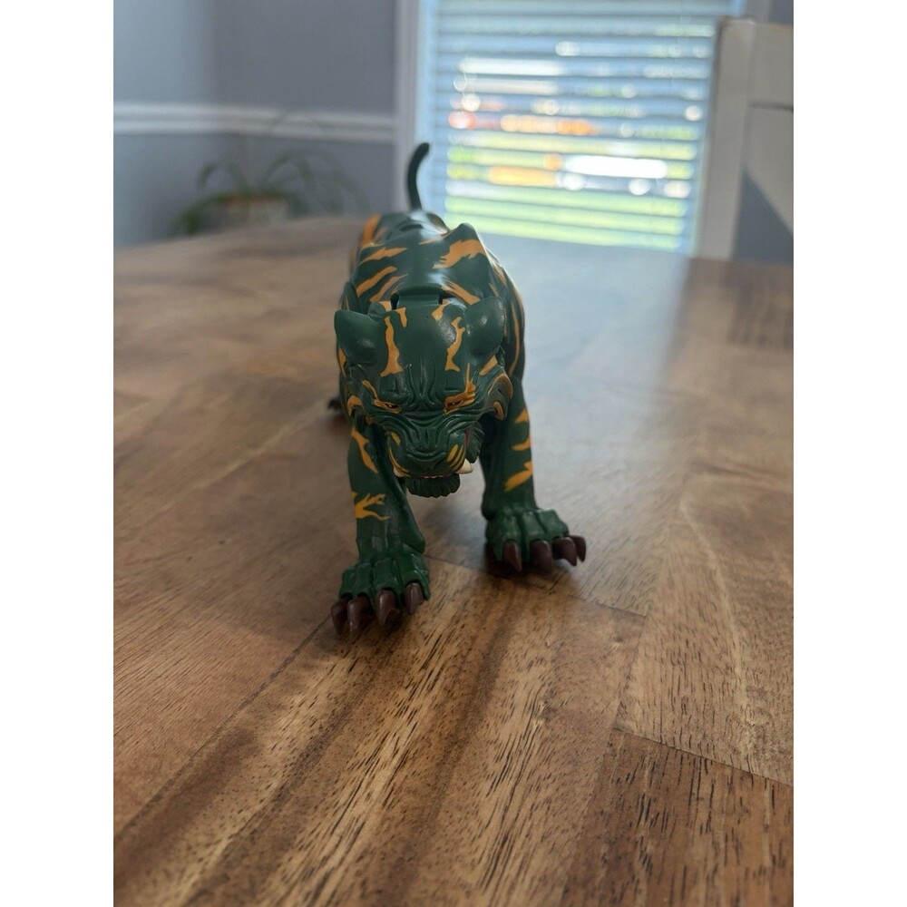 Mattel 2001 Green Yellow Battlecat Tiger Toy He-Man Master of the Universe MOTU
